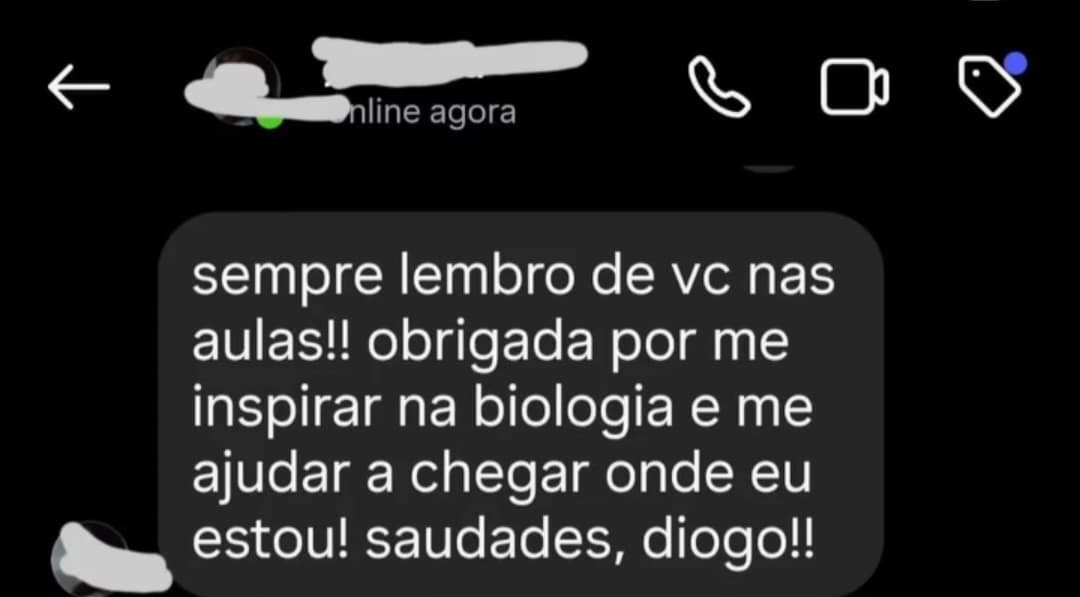 Depoimento de aluno ou família