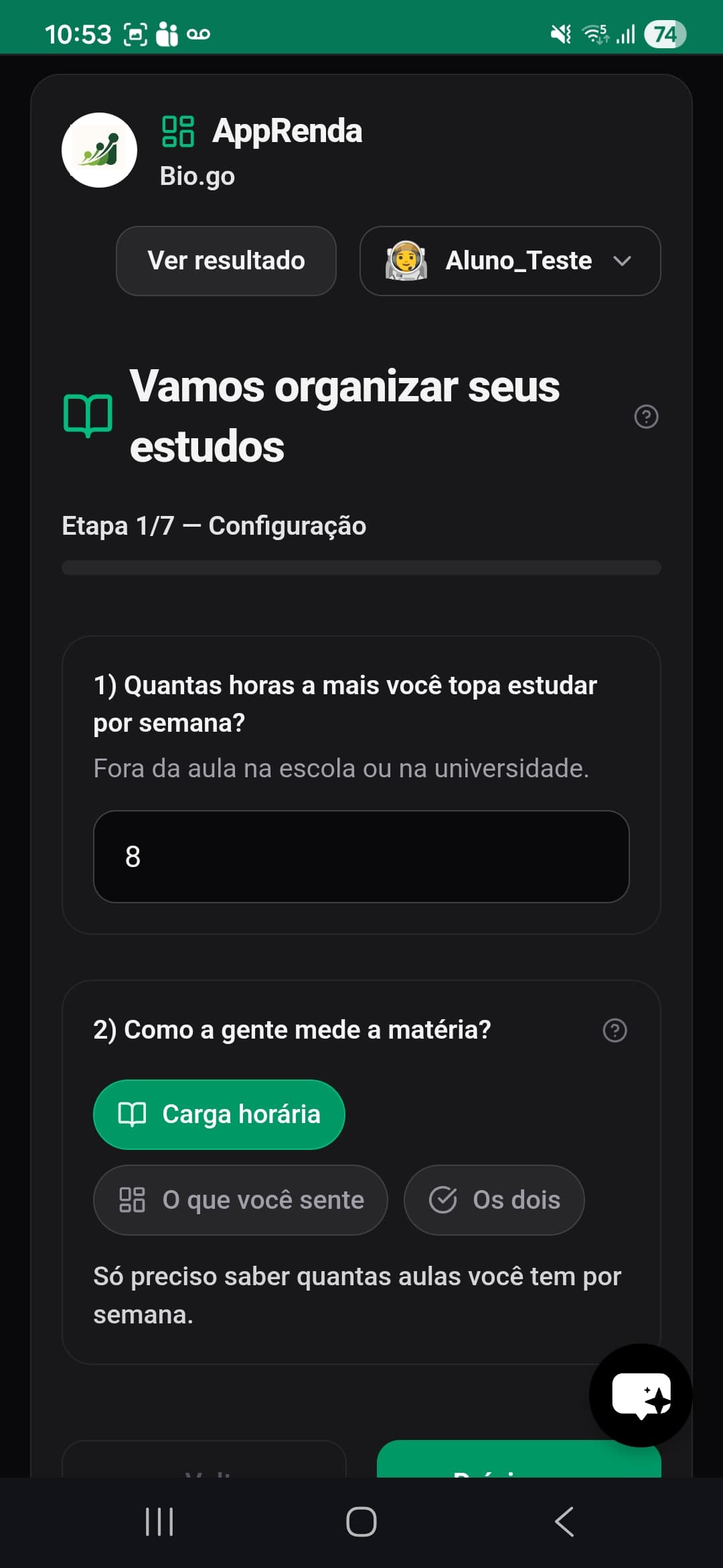 Print do AppRenda 2